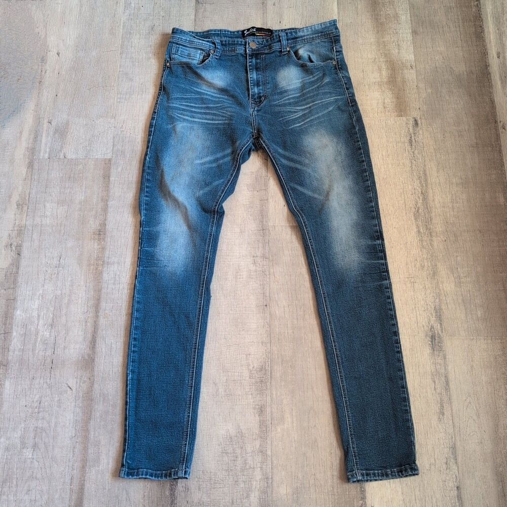 Switch Slim Tapered Jeans Size 36x34 Mens Mid Rise Blue